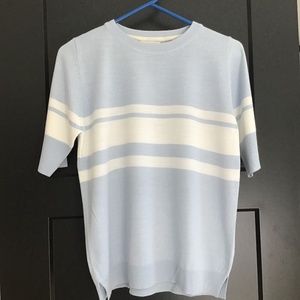 Mer Sea Striped Sweater Pale blue , new , soft sweater